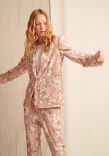 Lade das Bild in den Galerie-Viewer, Blazer leger, apricot mit Blumenprint